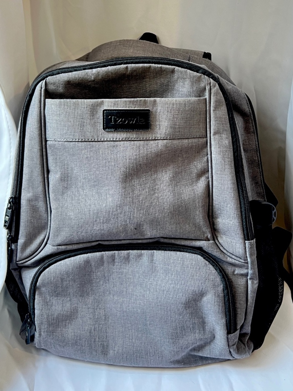 Tzowla Grey Travel Laptop Backpack Water Resistant School Work Bag